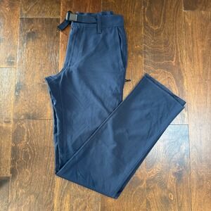 NWOT‎ Lands End Men's Navy Blue Straight Leg Chino Pants with Belt